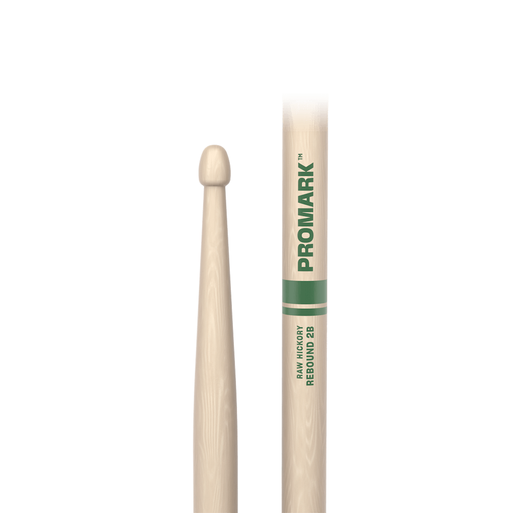 d-addario-rebound-2b-raw-hickory-drumsticks-acorn-wood-tip image 2