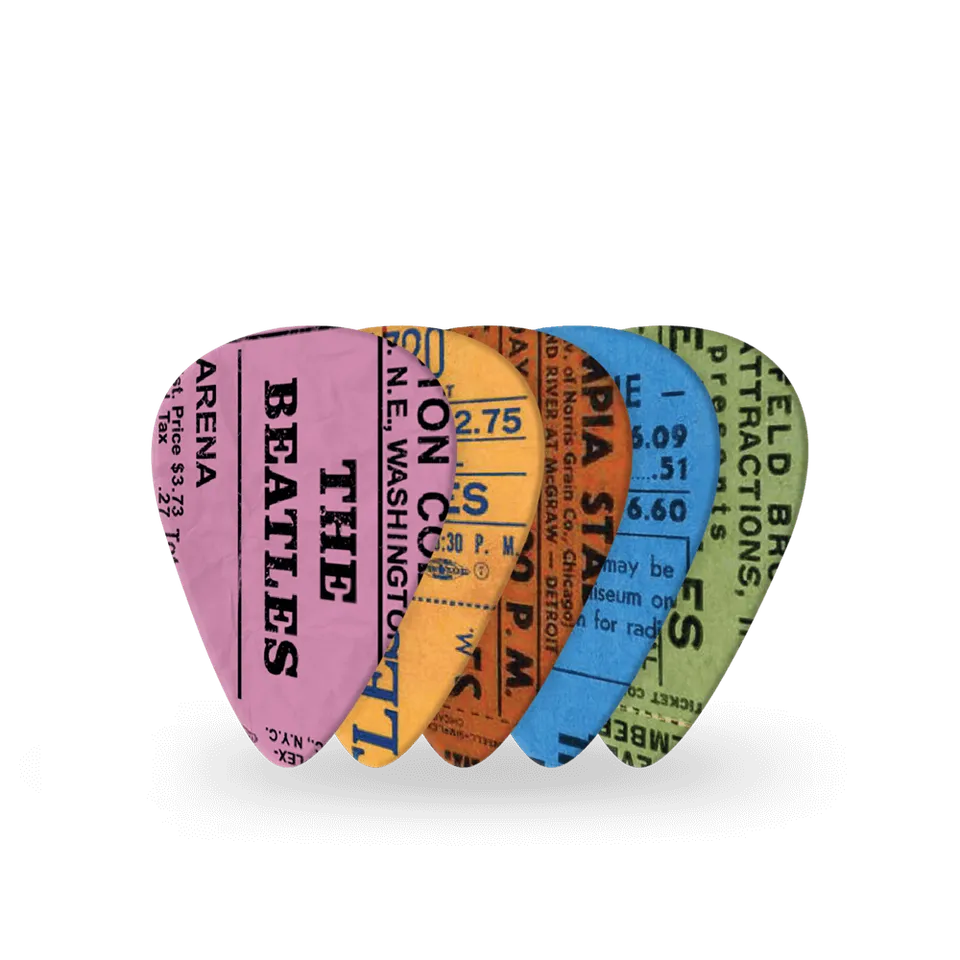 d-addario-beatles-1964-tour-ticket-stubs-gitarren-plektren image 1