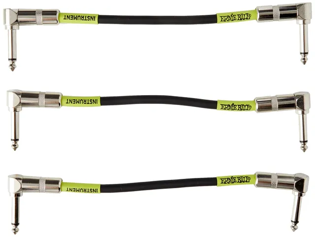ernie-ball-patchkabel-15-24-cm-beidseitig-gewinkelt-3er-pack-schwarz image 1