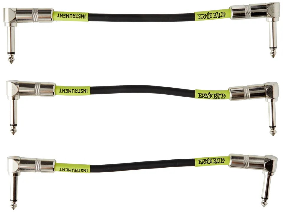 ernie-ball-patchkabel-15-24-cm-beidseitig-gewinkelt-3er-pack-schwarz image 1