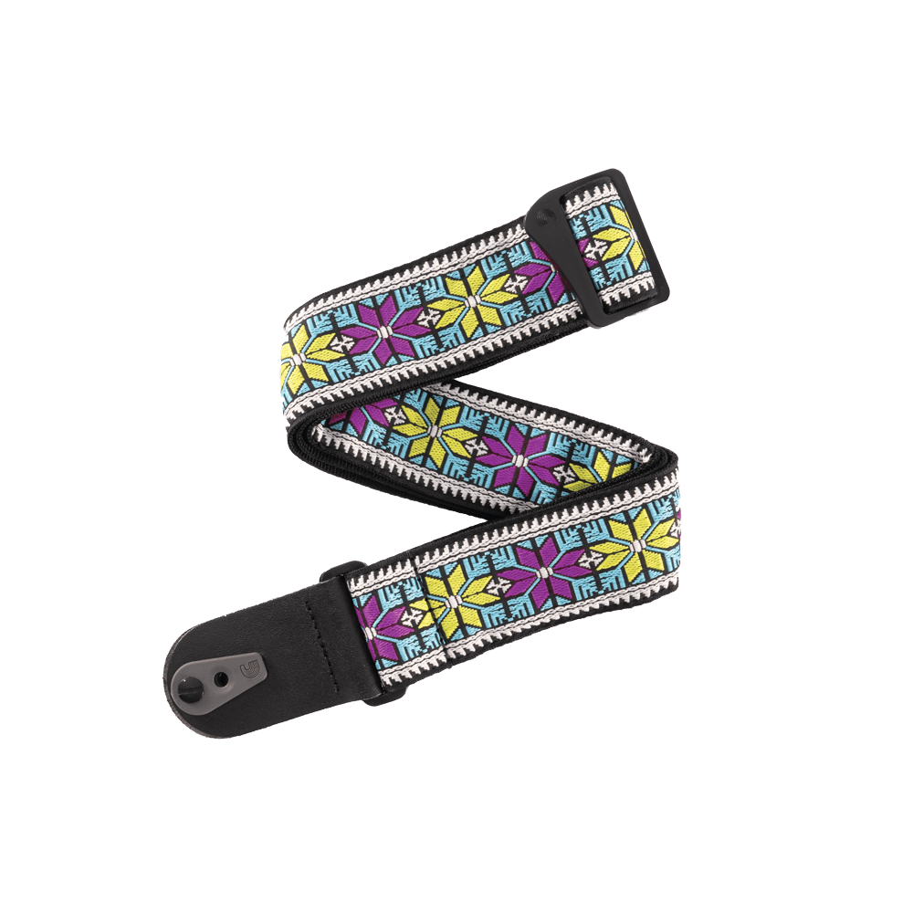 d-addario-pad-lock-web-gitarrengurt-parallel-flowers image 1