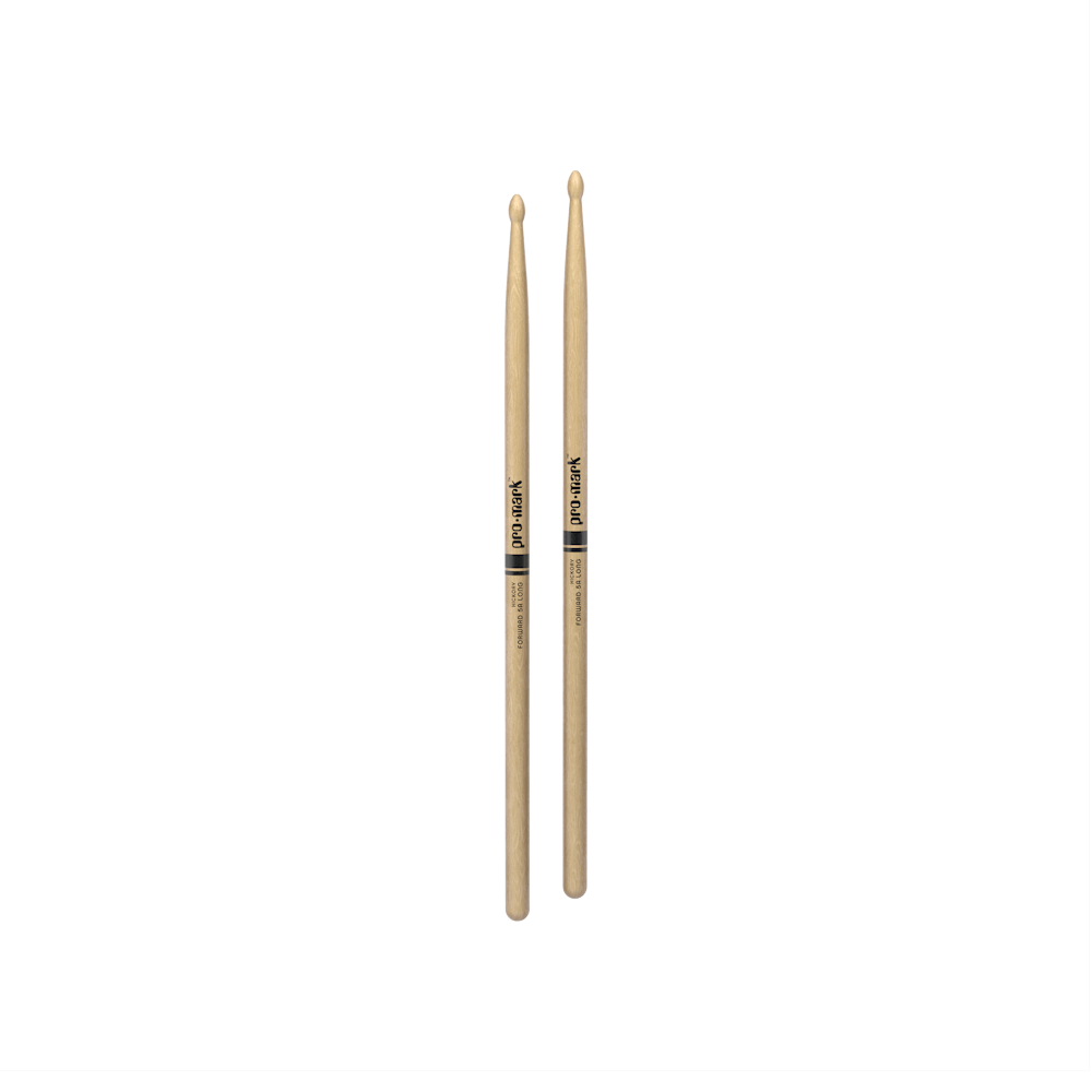 promark-classic-forward-5a-long-hickory-drumsticks-oval-wood-tip image 3