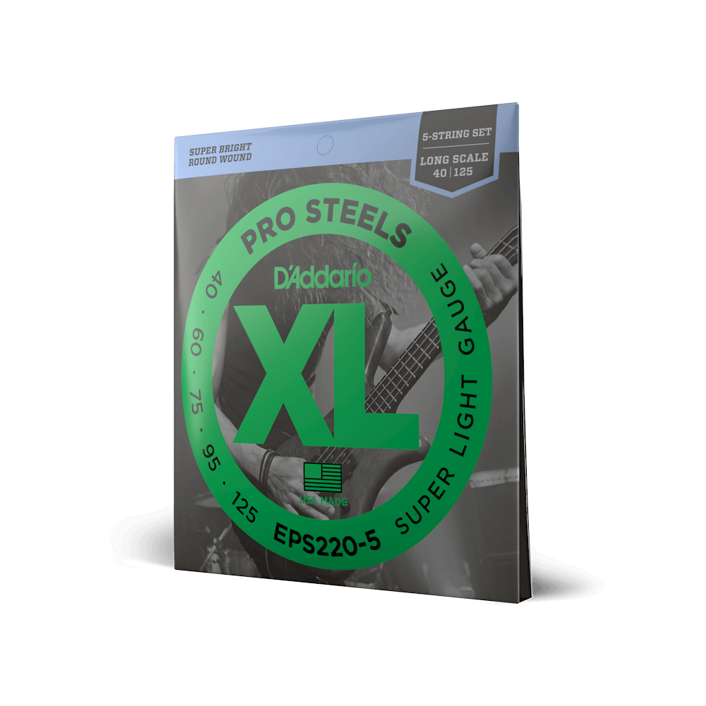 d-addario-xl-prosteels-bass-saiten-5-saiter-40-125-super-light-long-scale image 1