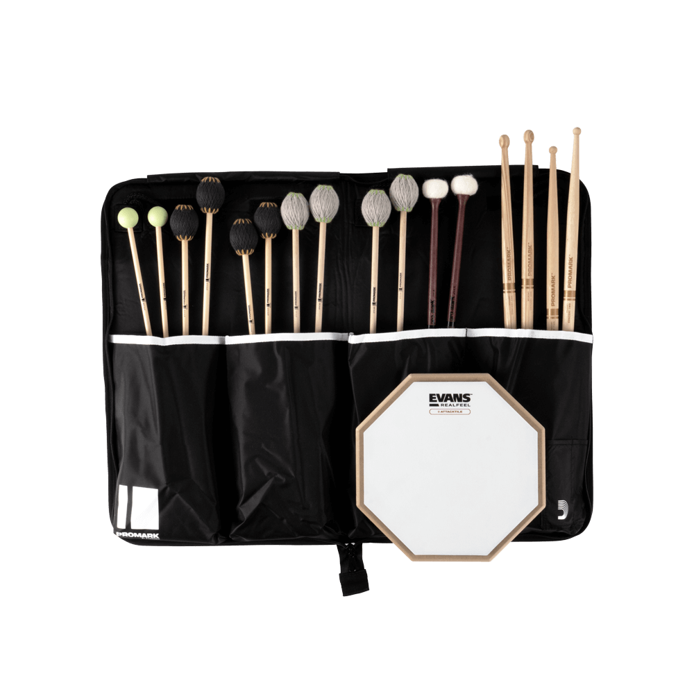 d-addario-collegiate-stick-mallet-bag-upgrade-bundle-trommelstock-schl-geltasche image 1