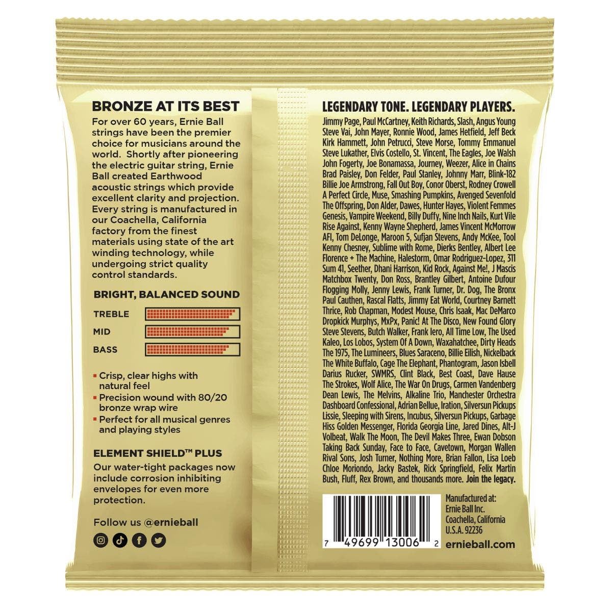 ernie-ball-earthwood-extra-light-akustikgitarrensaiten-80-20-bronze-10-50-3er-pa image 2