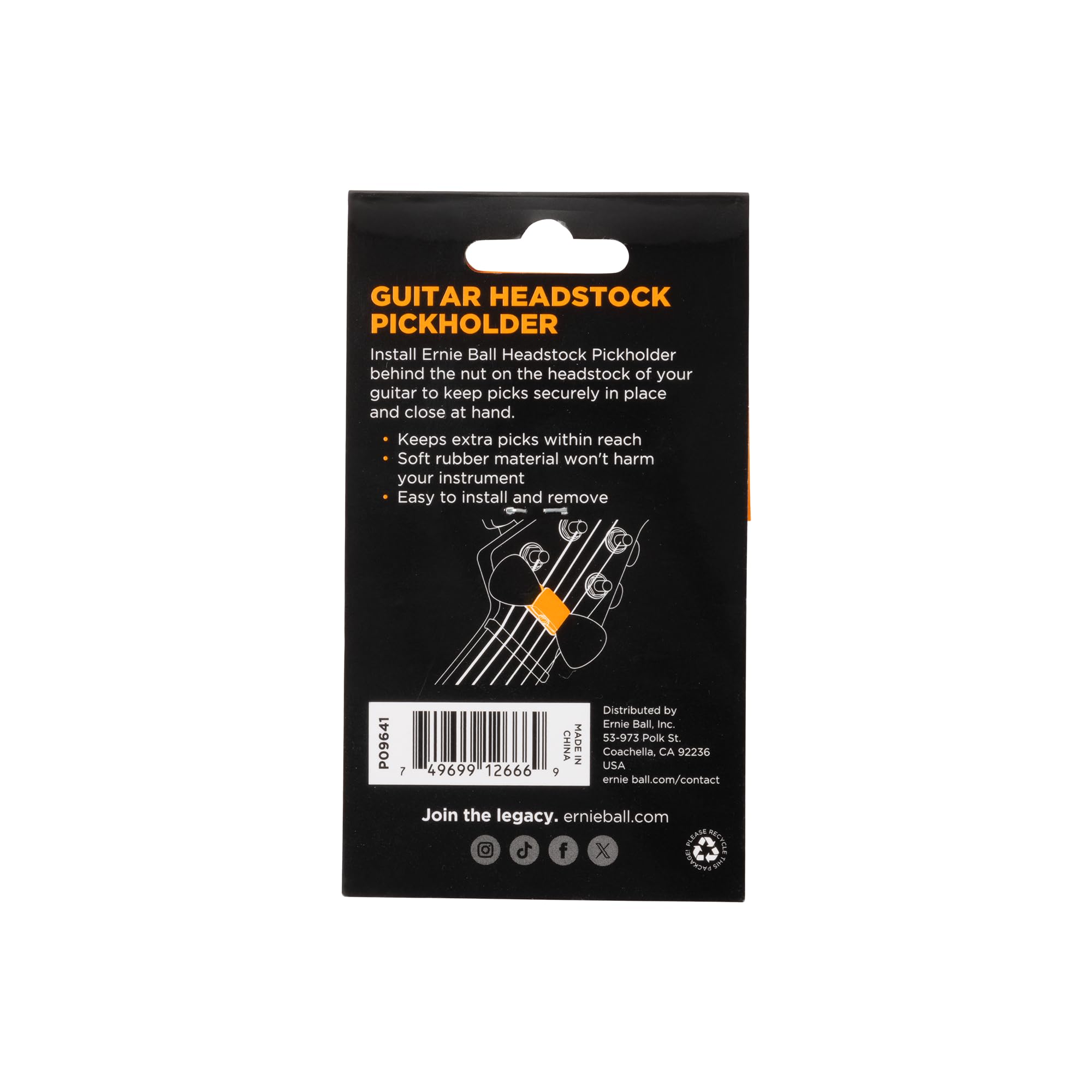 ernie-ball-plektrenhalter-f-r-kopfplatte-2-st-ck image 2