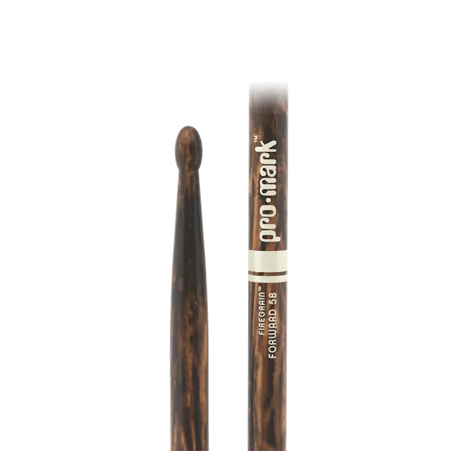 d-addario-promark-classic-forward-5b-firegrain-hickory-drumsticks-oval-wood-tip image 1