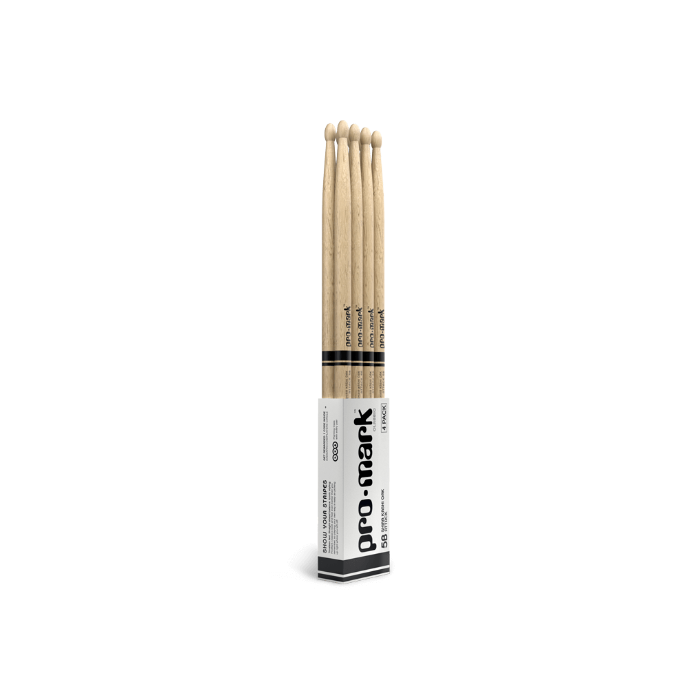 promark-classic-attack-5b-drumsticks-shira-kashi-eiche-oval-wood-tip image 2