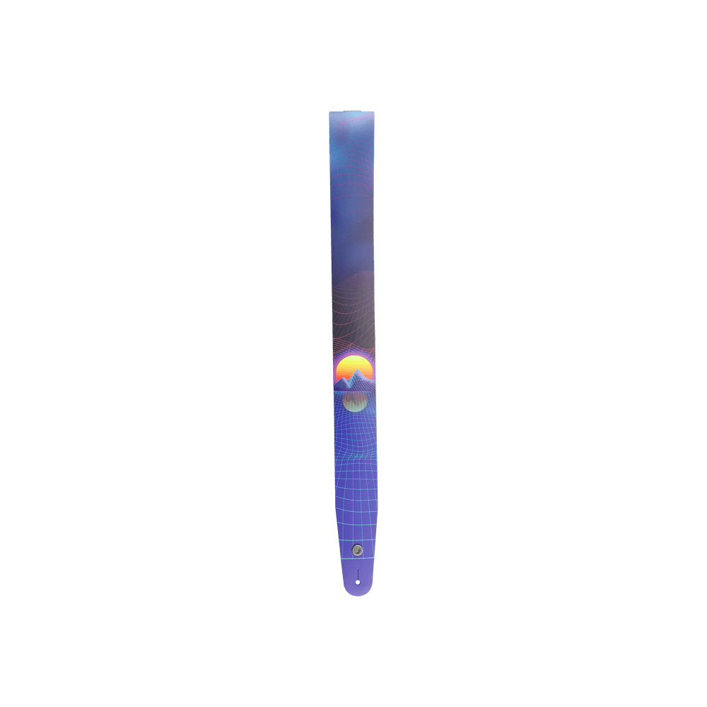 d-addario-outrun-leder-gitarrengurt-sunset-printed-leather-guitar-strap image 3