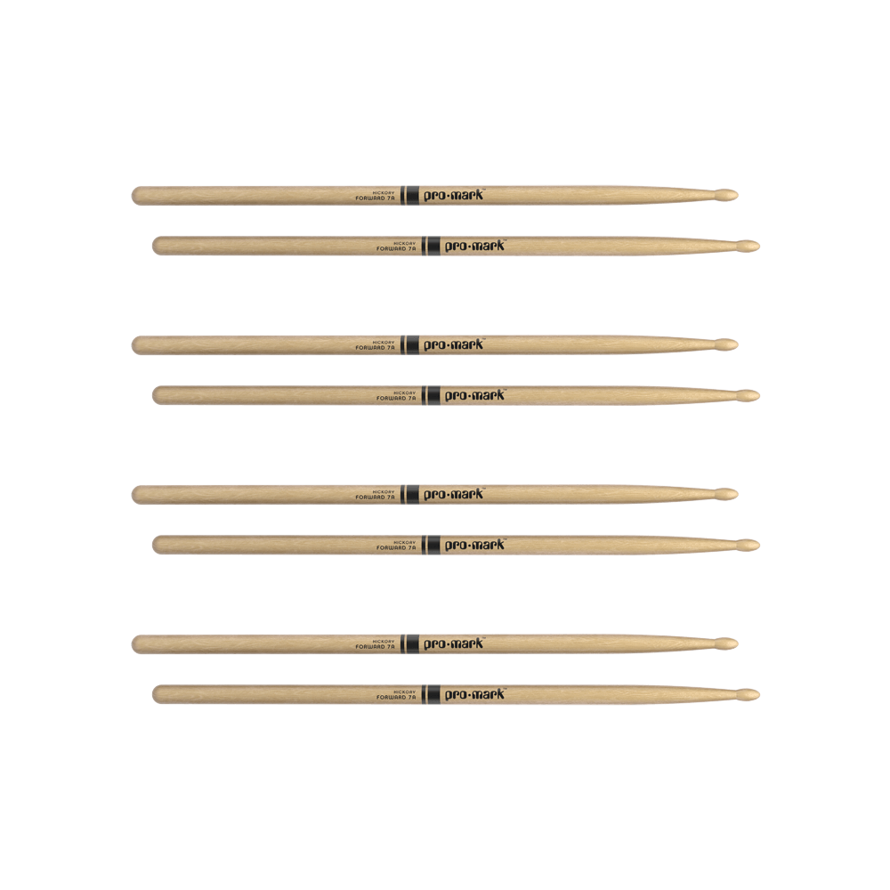 d-addario-promark-classic-forward-7a-hickory-drumsticks-oval-wood-tip image 4