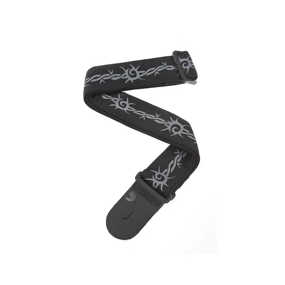 d-addario-woven-guitar-strap-barbed-wire-gewebter-gitarrengurt image 1