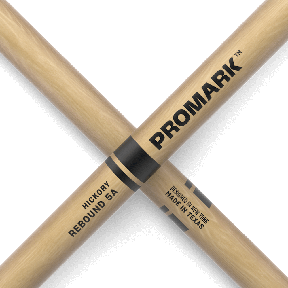 promark-rebound-5a-hickory-drumsticks-acorn-wood-tip image 5
