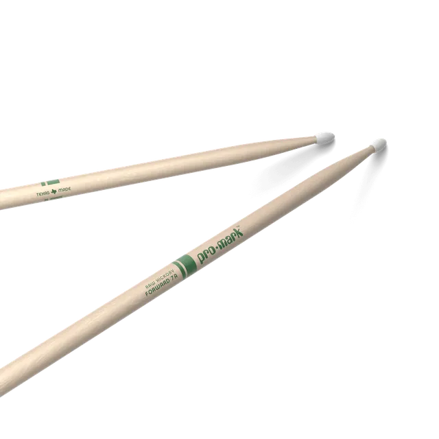 d-addario-classic-forward-7a-drumsticks-raw-hickory-nylon-tip-oval image 1