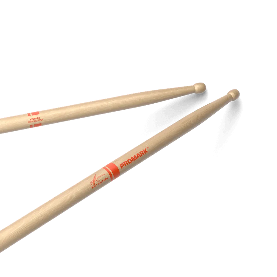 promark-matt-halpern-hickory-drumsticks-wood-tip image 1