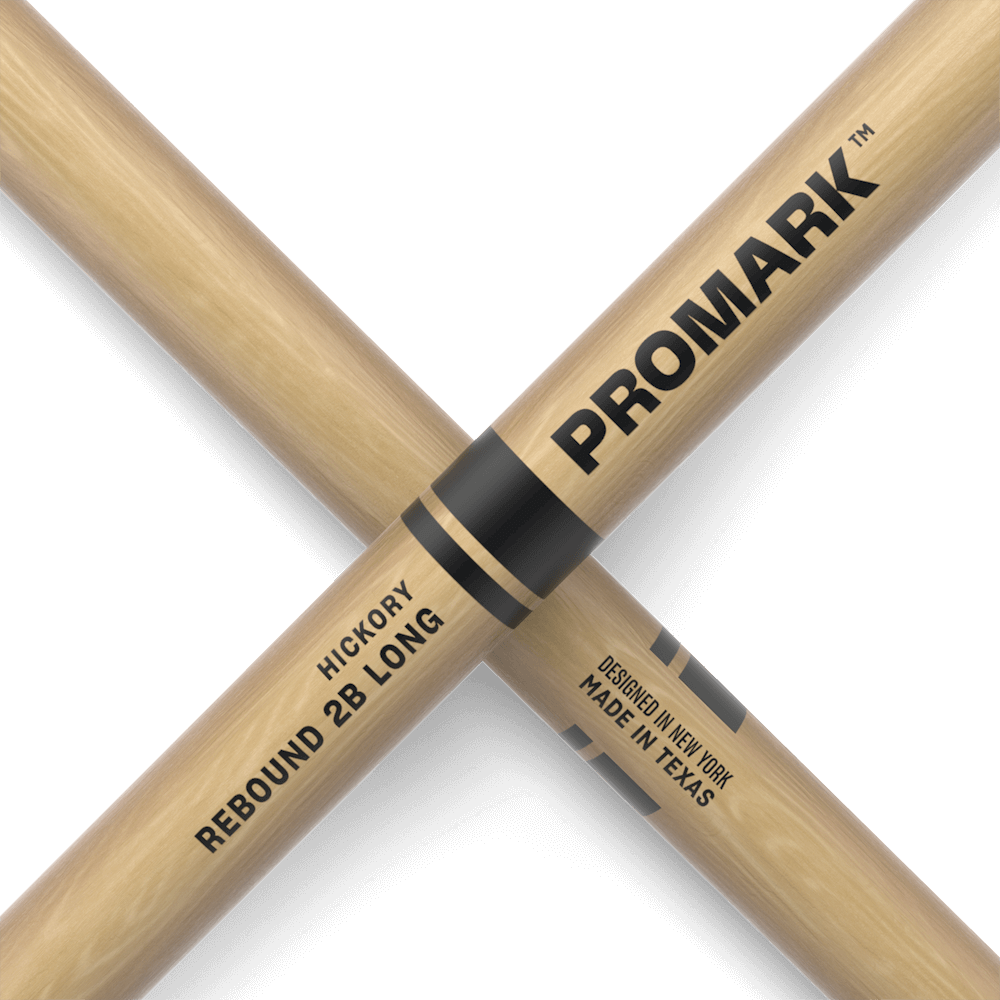 d-addario-promark-rebound-2b-long-hickory-drumsticks-acorn-tip image 5
