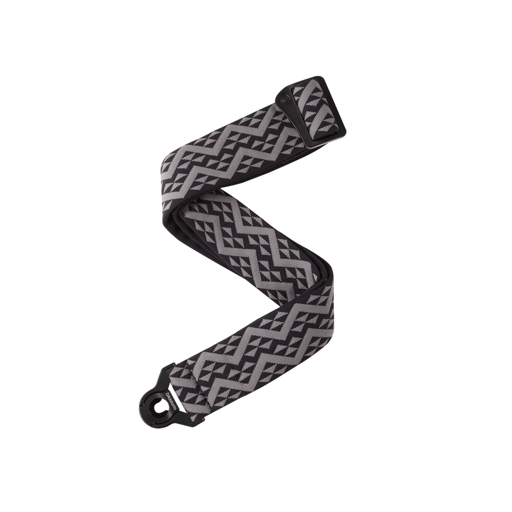 d-addario-auto-lock-gitarrengurt-black-padded-geometric-mit-arretierung image 1