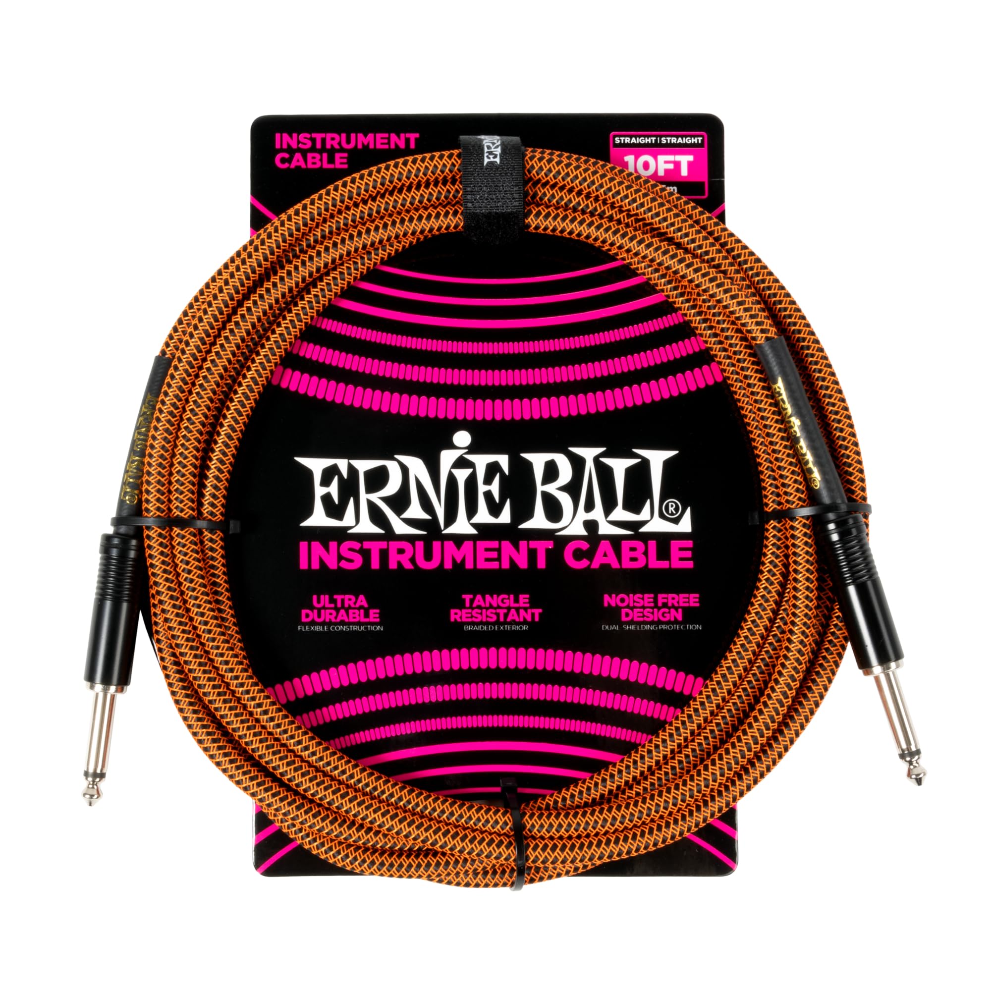 ernie-ball-geflochtenes-instrumentenkabel-gerade-gerade-5-49-m-smaragd-argyle image 5