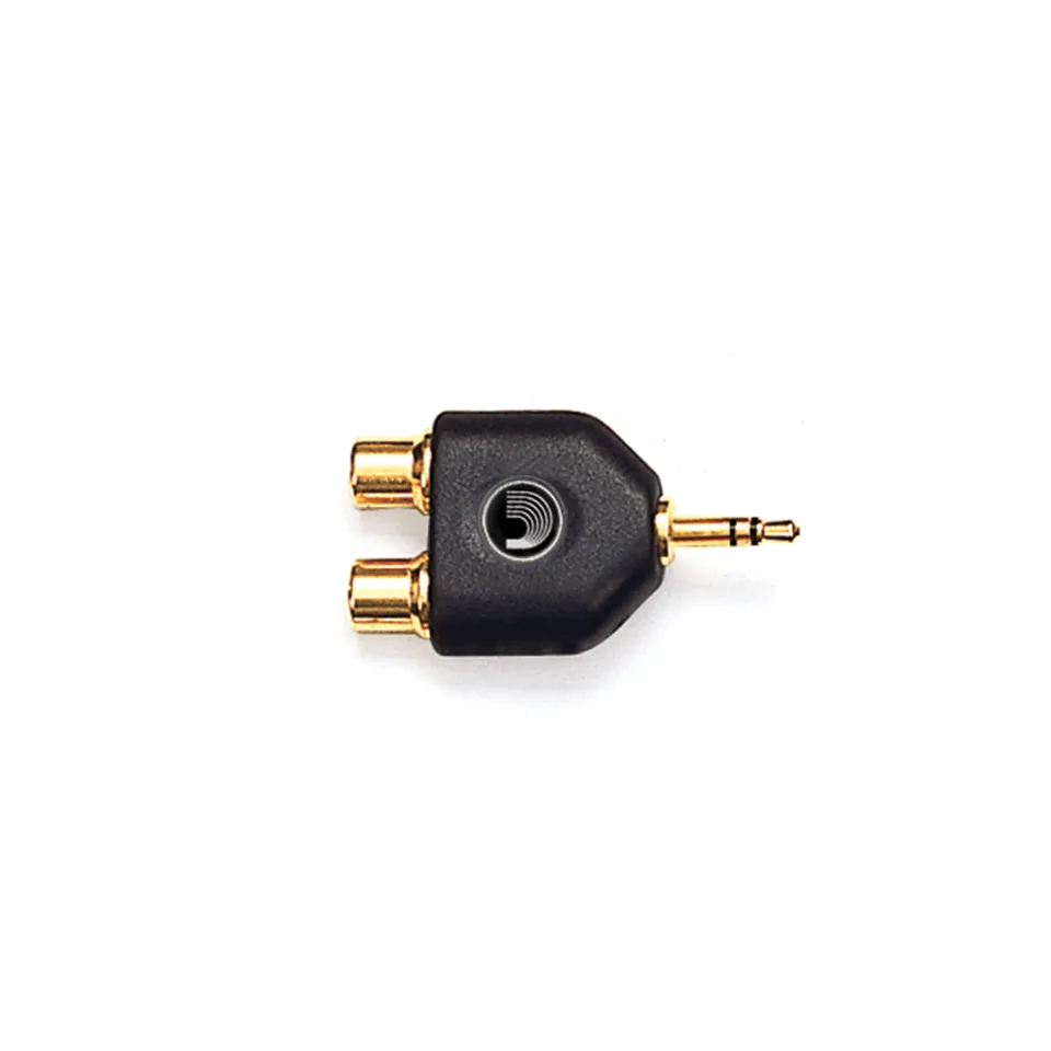 d-addario-pw-p047c-adapter-3-5-mm-stereo-klinke-stecker-auf-2x-cinch-rca-buchse image 1