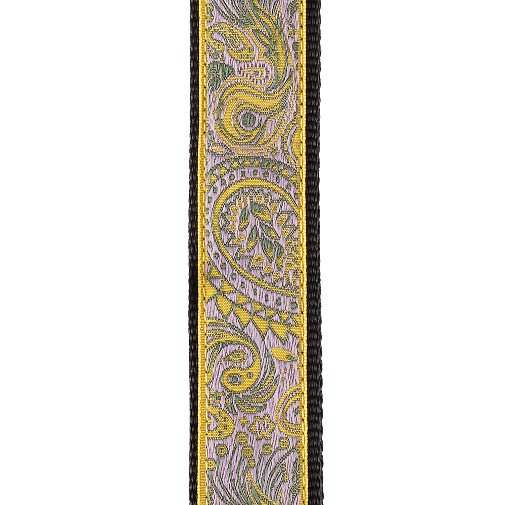 d-addario-jacquard-ukulele-gurt-paisley-yellow-purple image 2
