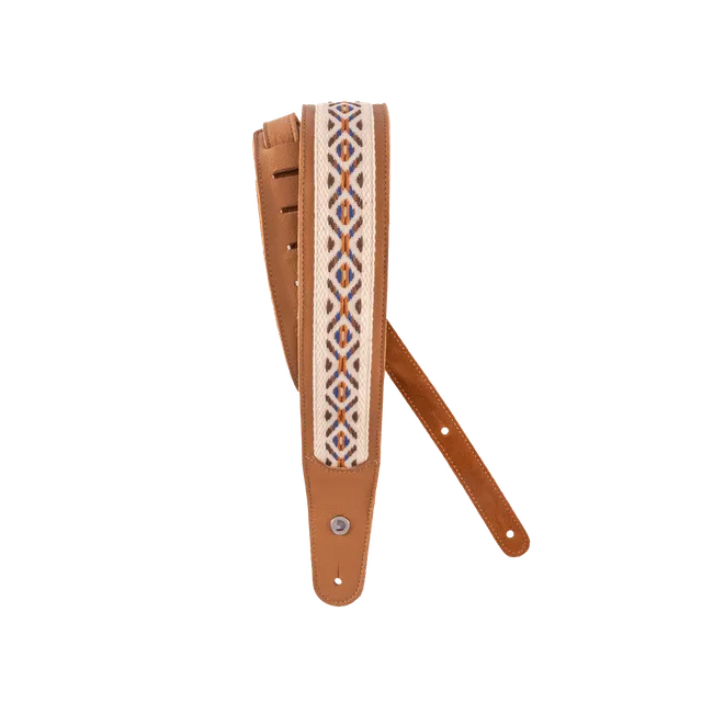 d-addario-hybrid-leather-guitar-strap-desert-ledergitarrengurt-gewebt image 1