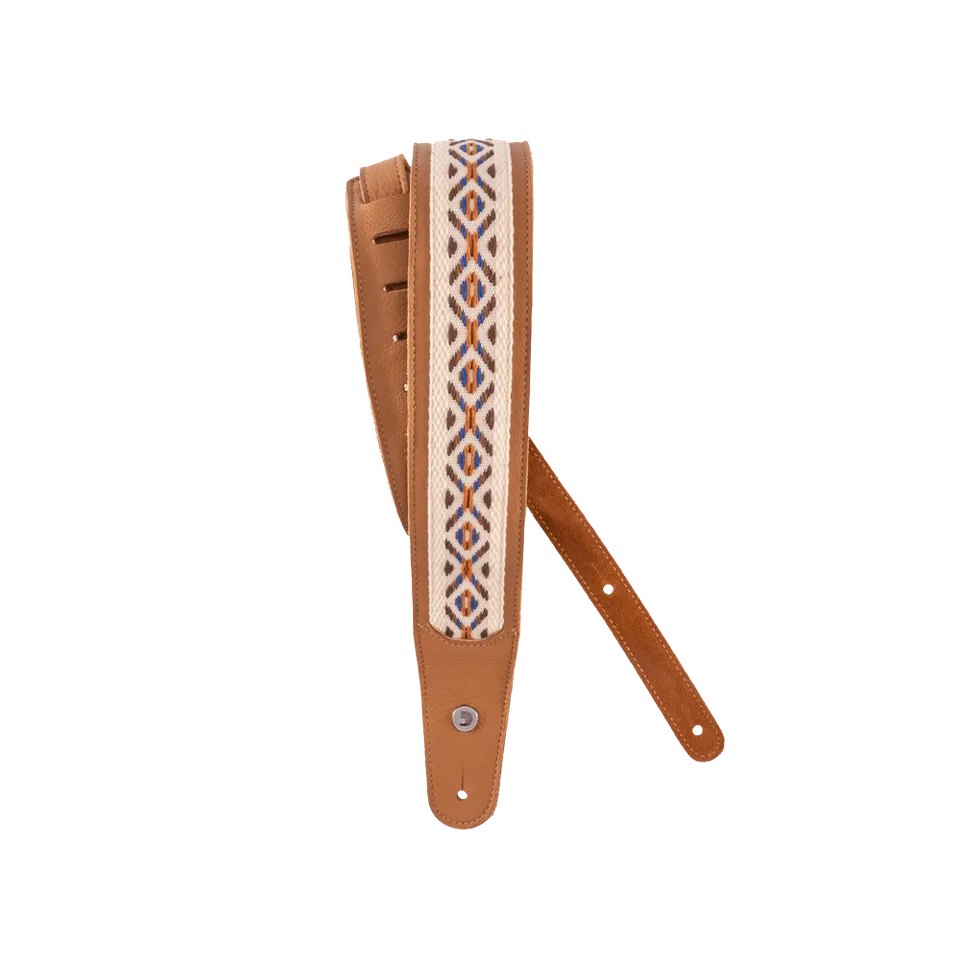 d-addario-hybrid-leather-guitar-strap-desert-ledergitarrengurt-gewebt image 1