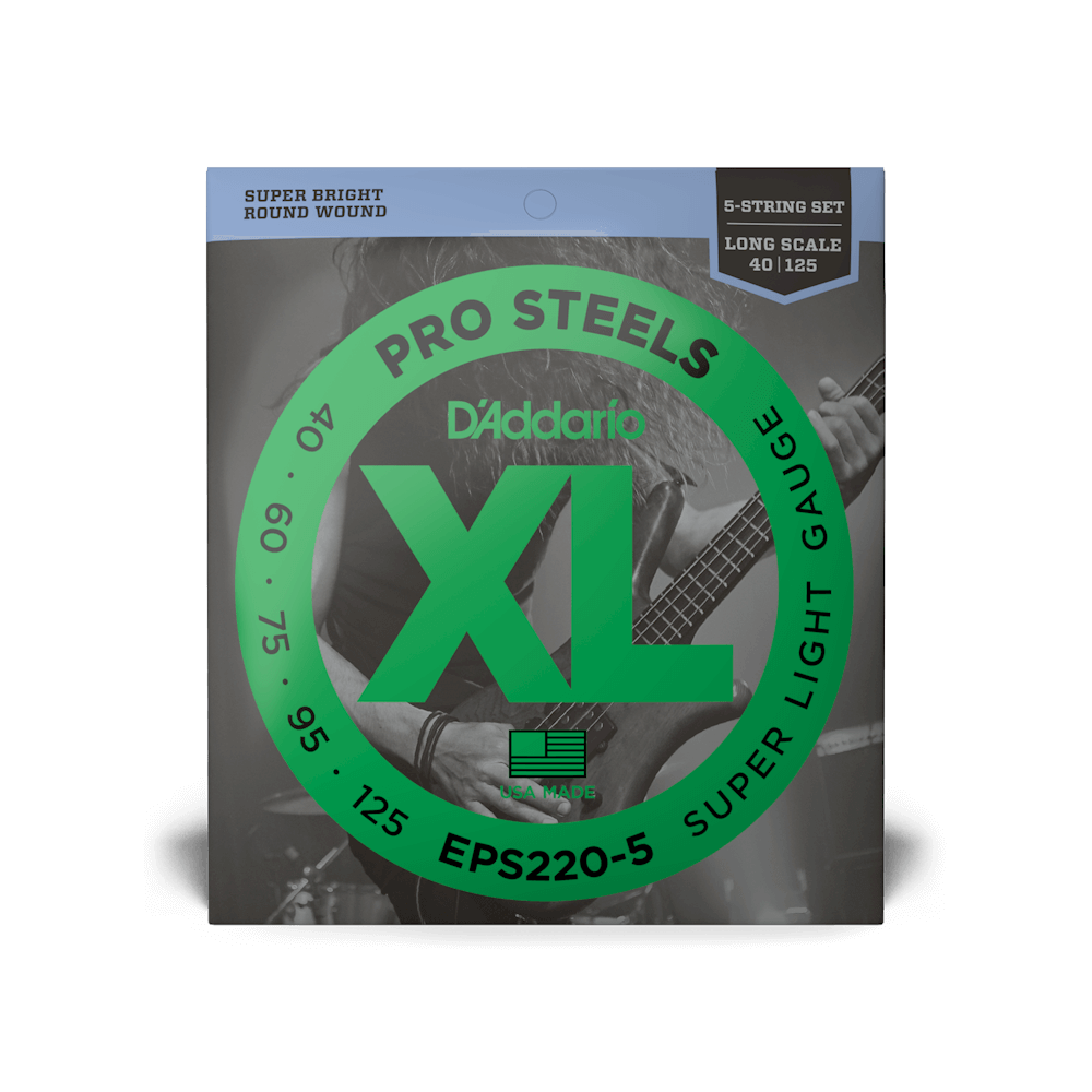 d-addario-xl-prosteels-bass-saiten-5-saiter-40-125-super-light-long-scale image 2
