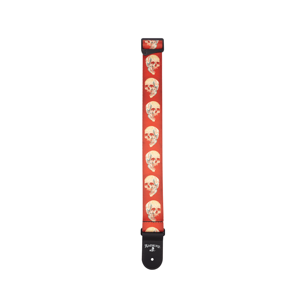 d-addario-alchemy-guitar-strap-live-life-skull-50-mm-polyester-gitarrengurt image 3