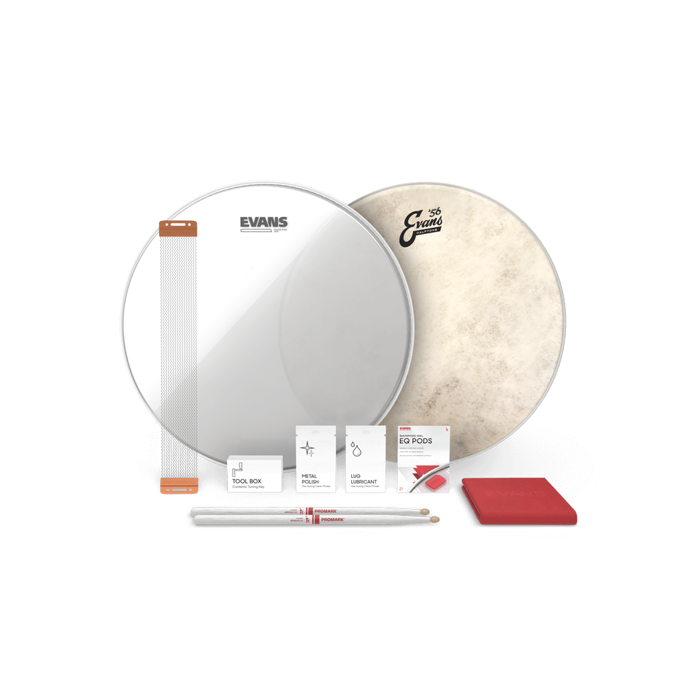 d-addario-evans-calftone-snare-tune-up-kit-mit-snareteppich-und-sticks image 1