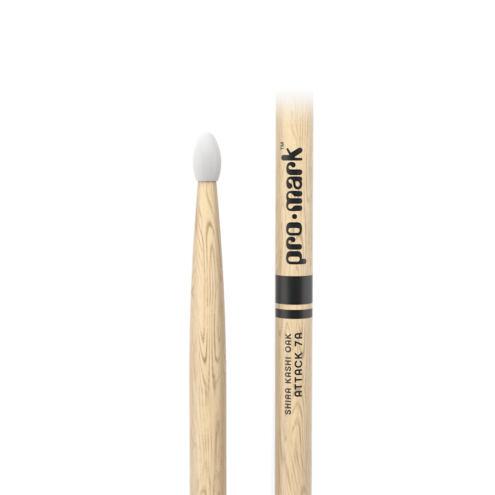 promark-classic-attack-7a-shira-kashi-oak-drumsticks-nylon-tip image 2