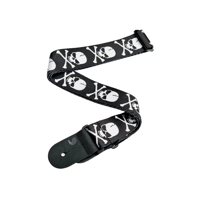 d-addario-sublimation-gitarrengurt-skull-and-cross-bone image 1