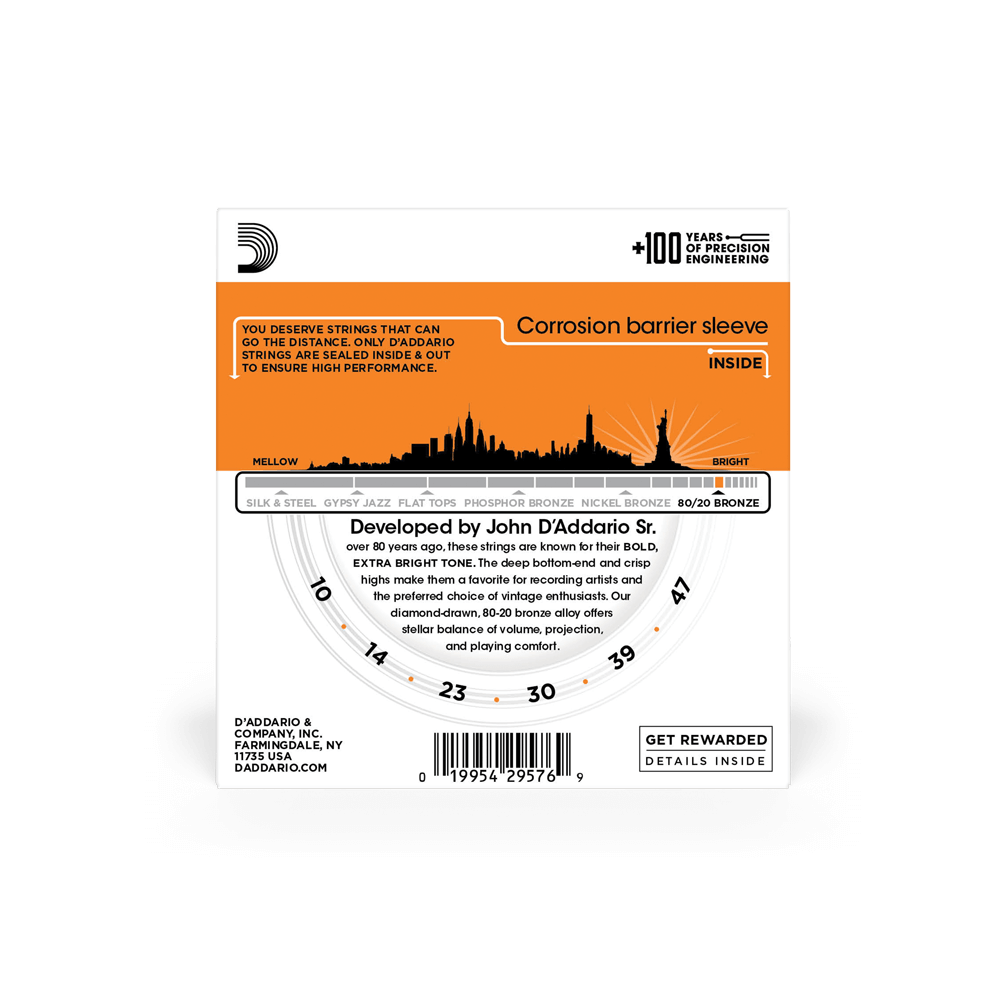 d-addario-ej10-80-20-bronze-akustikgitarrensaiten-10-47-extra-light image 5