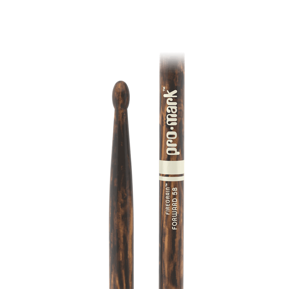 d-addario-promark-classic-forward-5b-firegrain-hickory-drumsticks-oval-wood-tip image 1