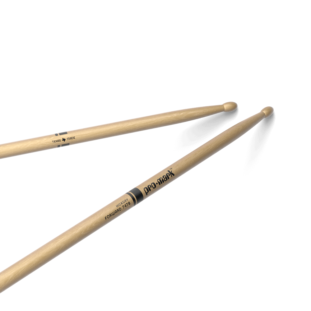 d-addario-promark-classic-forward-747b-hickory-drumsticks-oval-wood-tip image 1