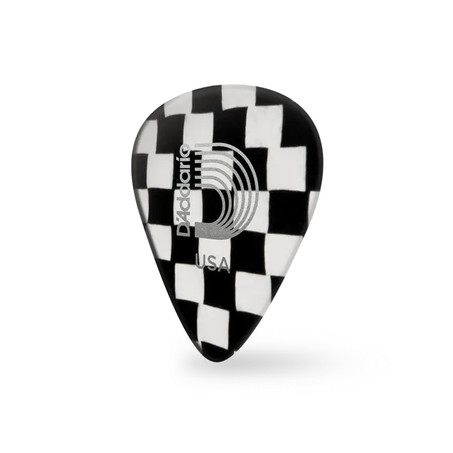 d-addario-classic-celluloid-checkerboard-plektren-light-10er-pack image 1
