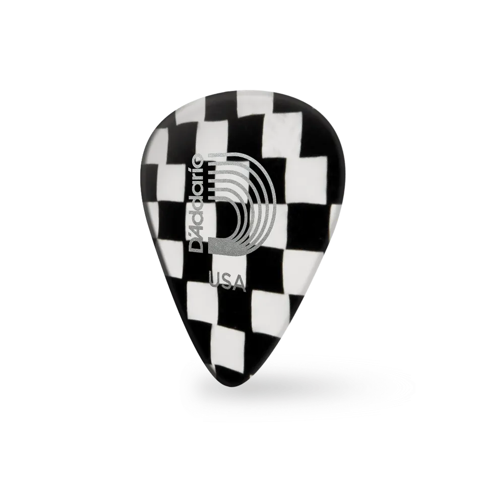 d-addario-classic-celluloid-checkerboard-plektren-light-10er-pack image 1