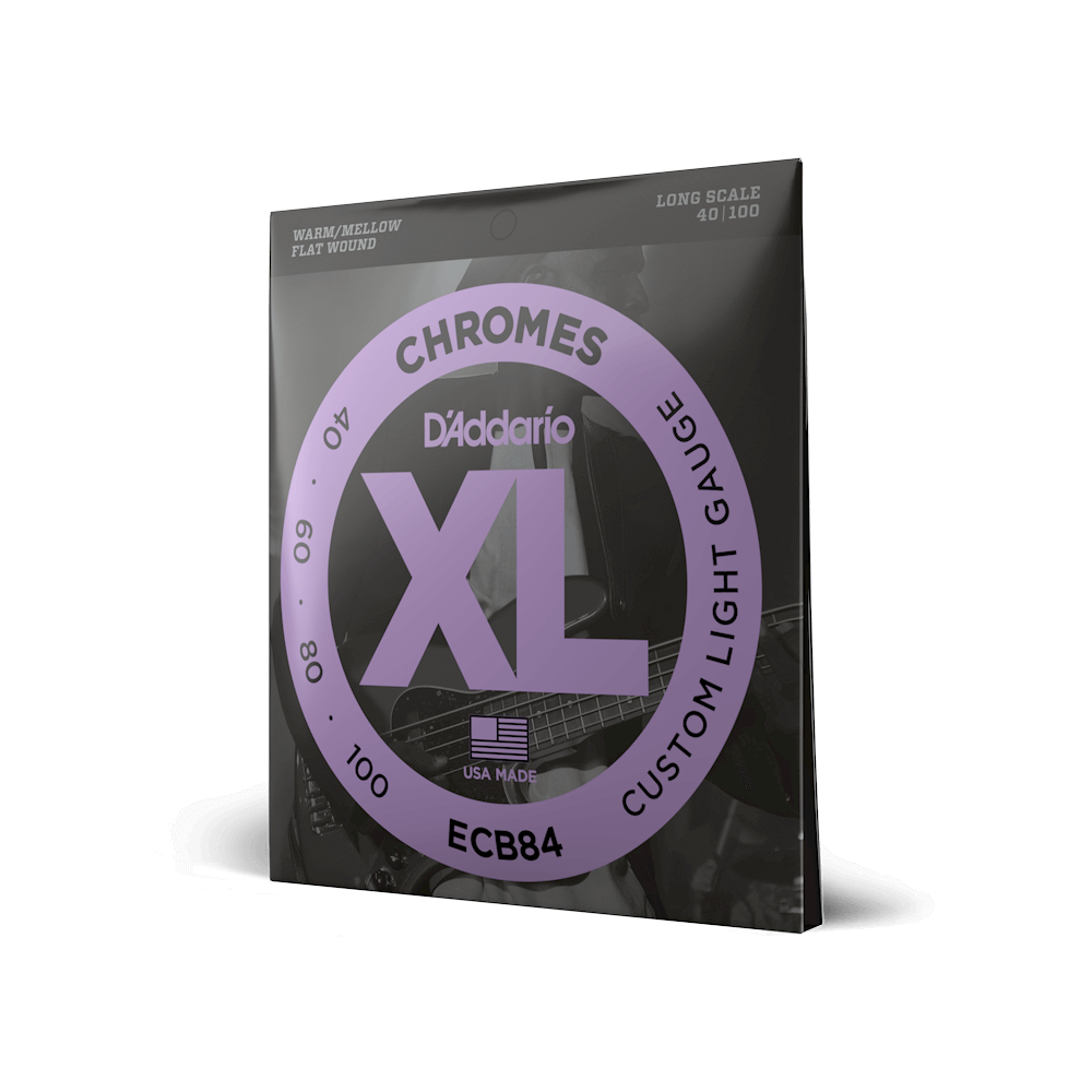 d-addario-xl-chromes-flatwound-bass-saiten-40-100-custom-light-long-scale image 1