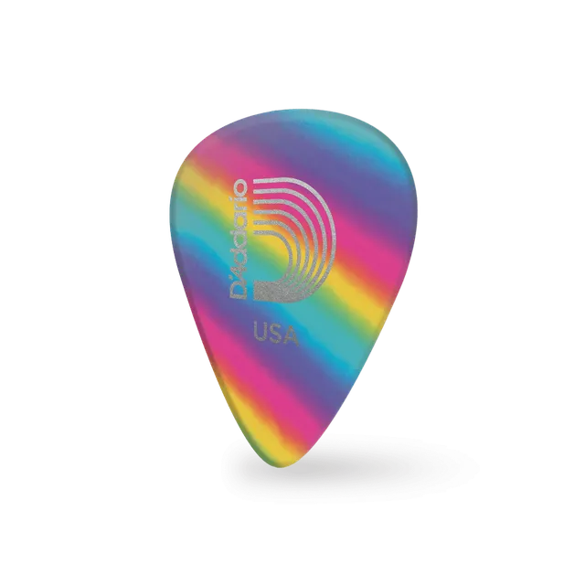 d-addario-classic-celluloid-plektren-rainbow-light-10er-pack-gitarren-picks image 1