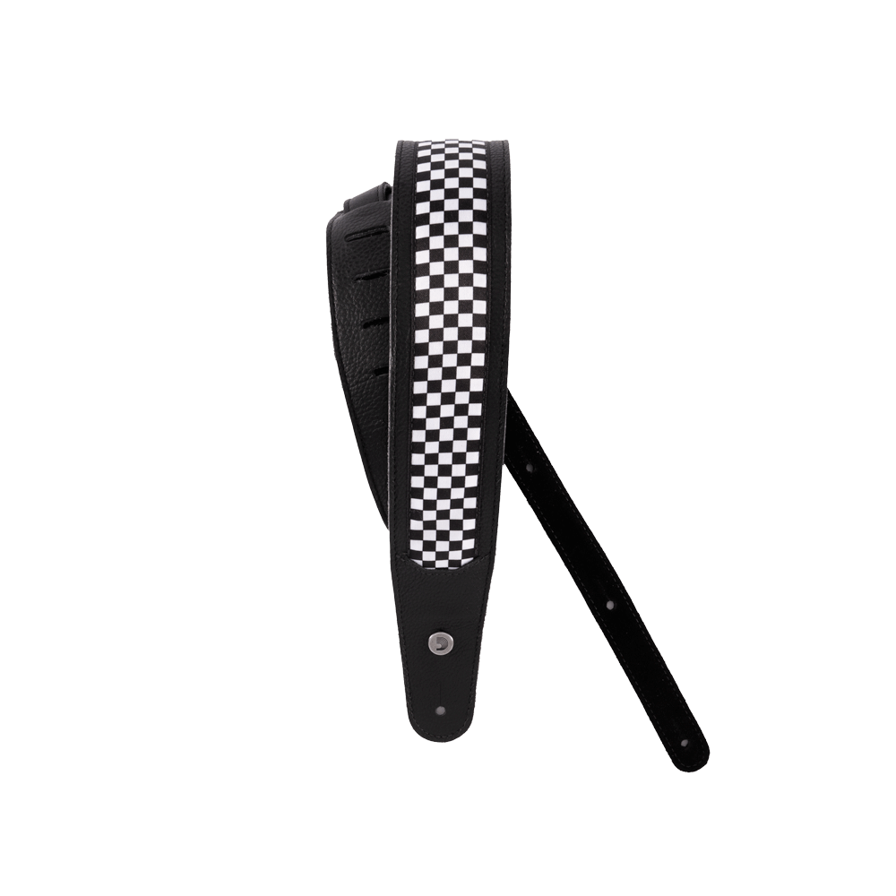 d-addario-hybrid-leather-gitarrengurt-checkered image 1