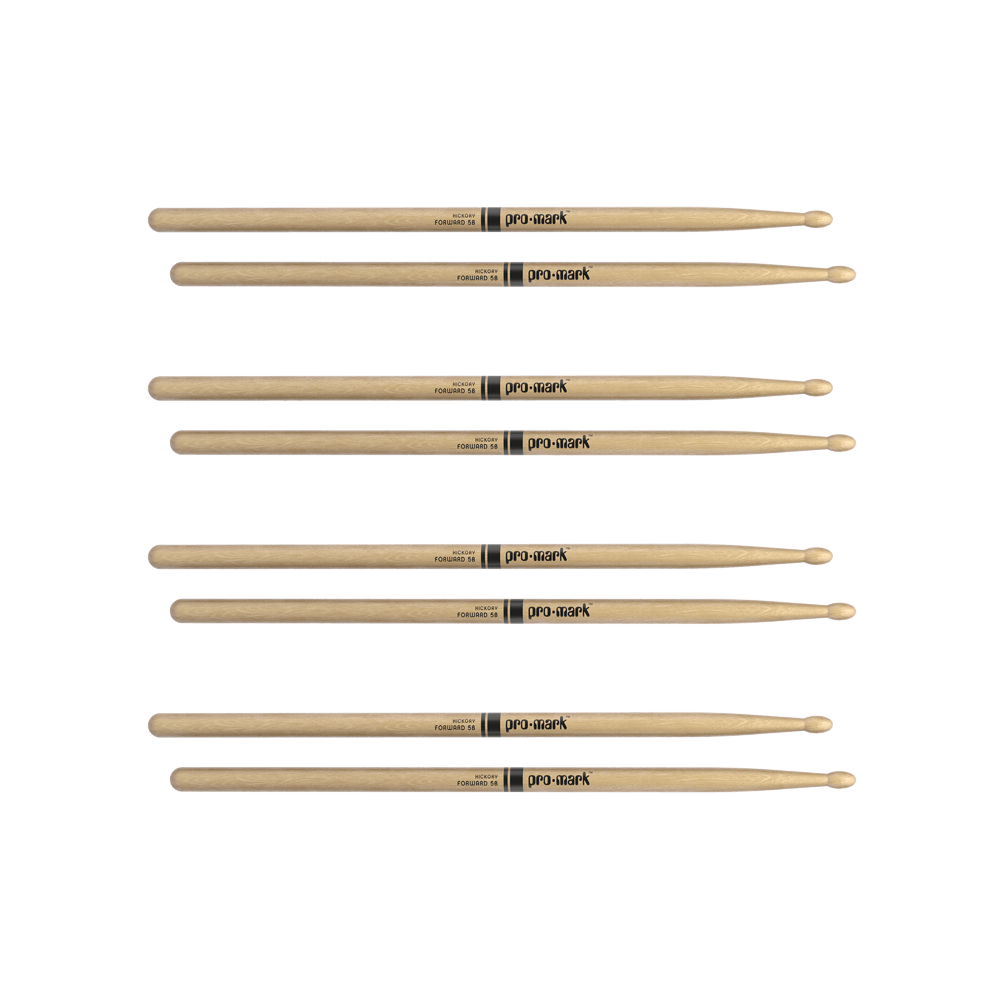 promark-by-d-addario-classic-forward-5b-hickory-drumsticks-oval-wood-tip image 4
