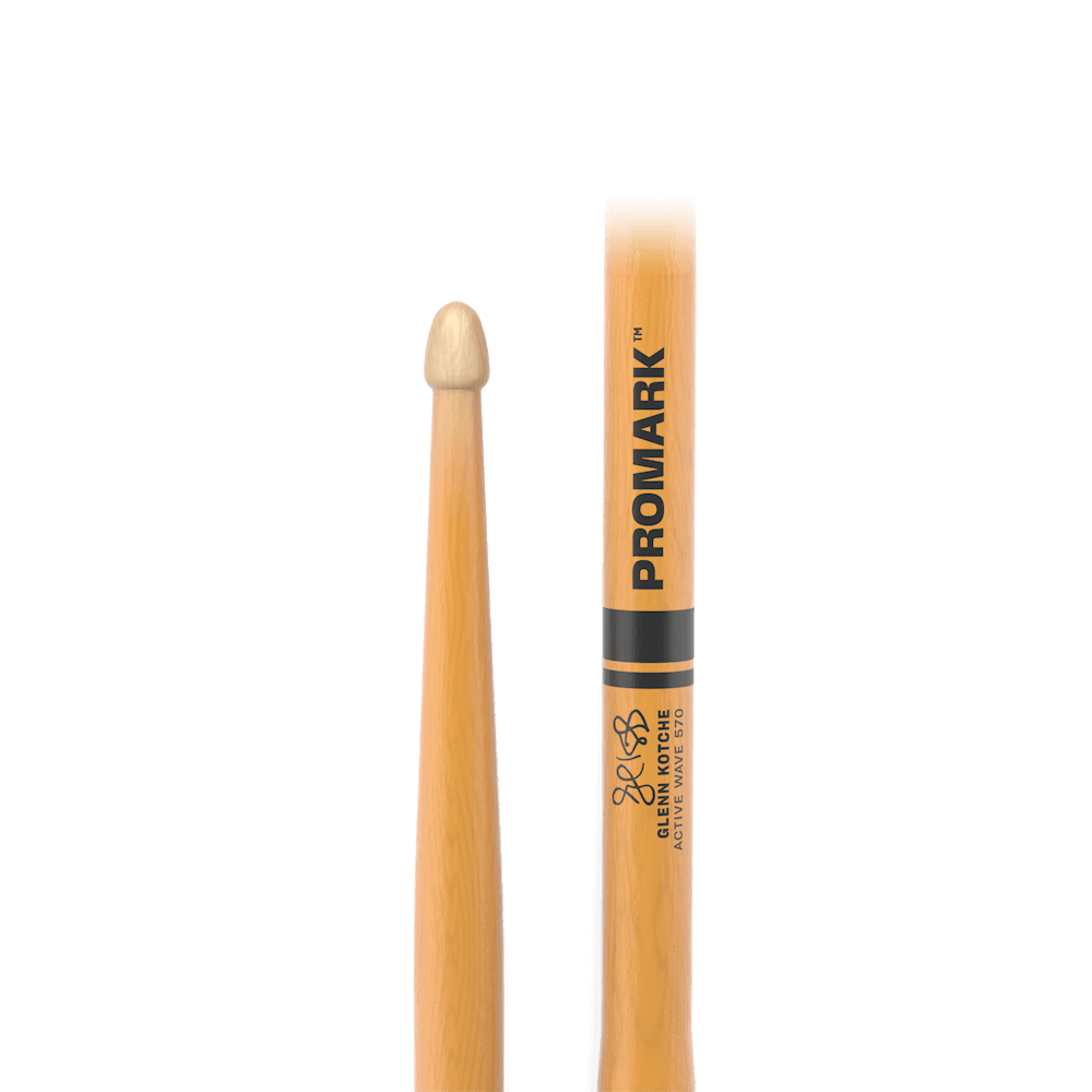promark-glenn-kotche-activegrip-hickory-drumsticks-wood-tip image 2