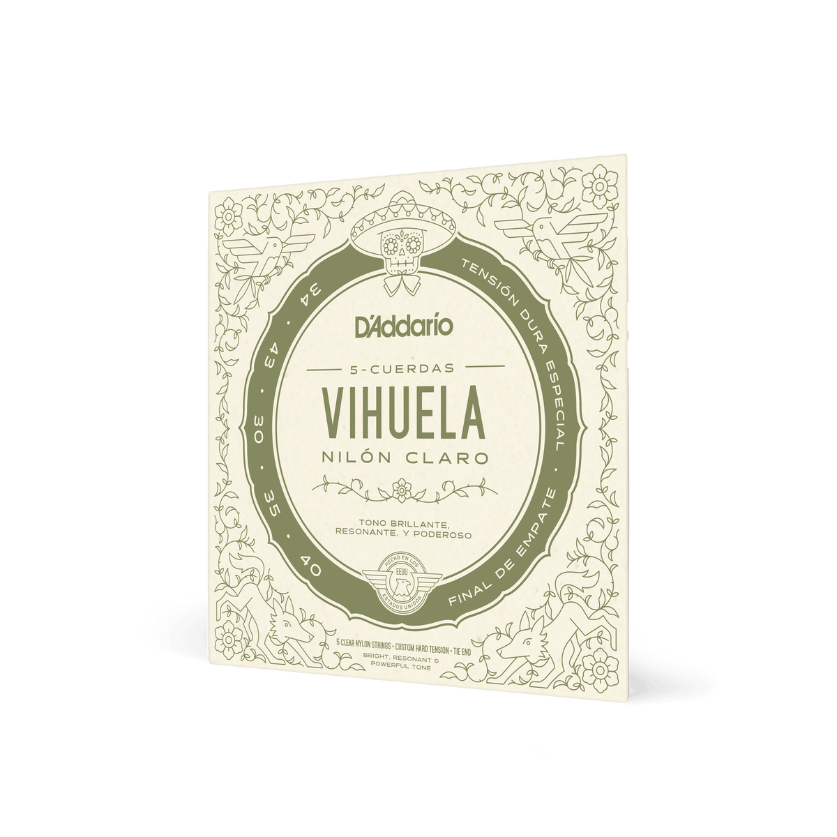 d-addario-pro-art-nylon-custom-hard-tension-vihuela-saitensatz image 1