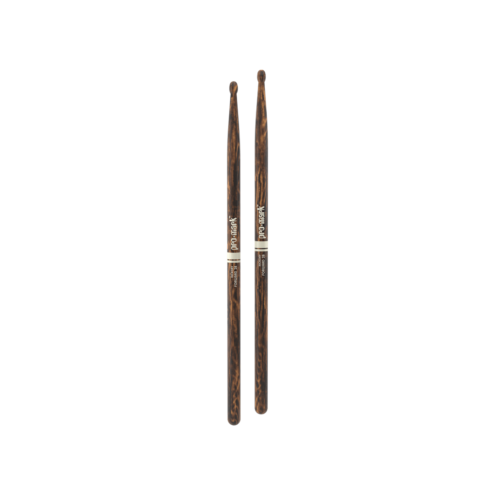 promark-classic-forward-2b-firegrain-hickory-drumsticks-oval-wood-tip image 3