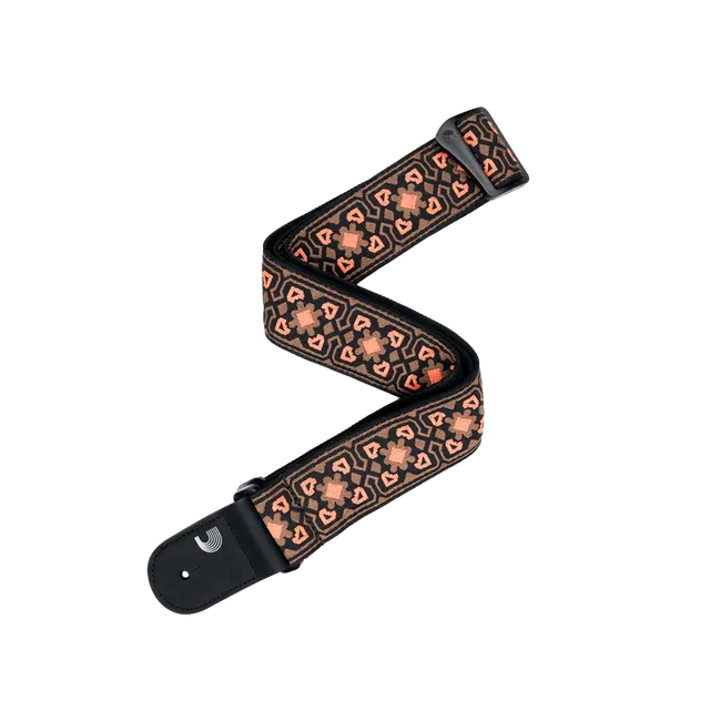 d-addario-eco-comfort-woven-gitarrengurt-braun-orange image 1