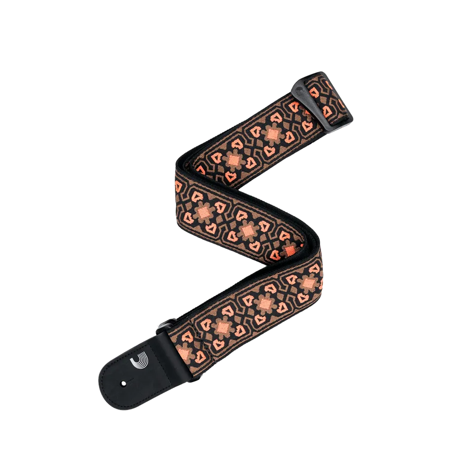 d-addario-eco-comfort-woven-gitarrengurt-braun-orange image 1