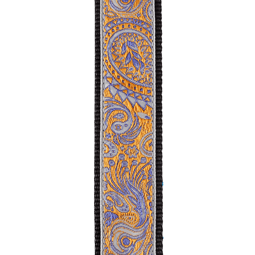 d-addario-jacquard-ukulele-gurt-paisley-grey-orange image 2