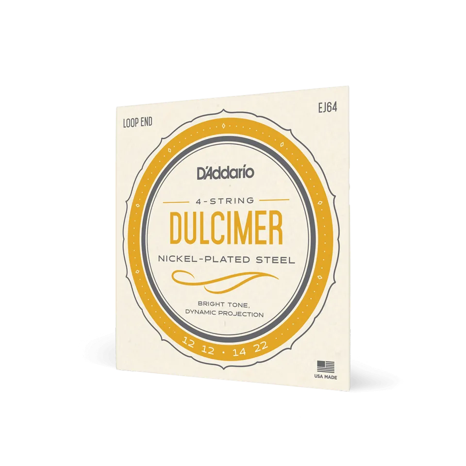 d-addario-ej64-dulcimer-saitensatz-4-string-nickel image 1