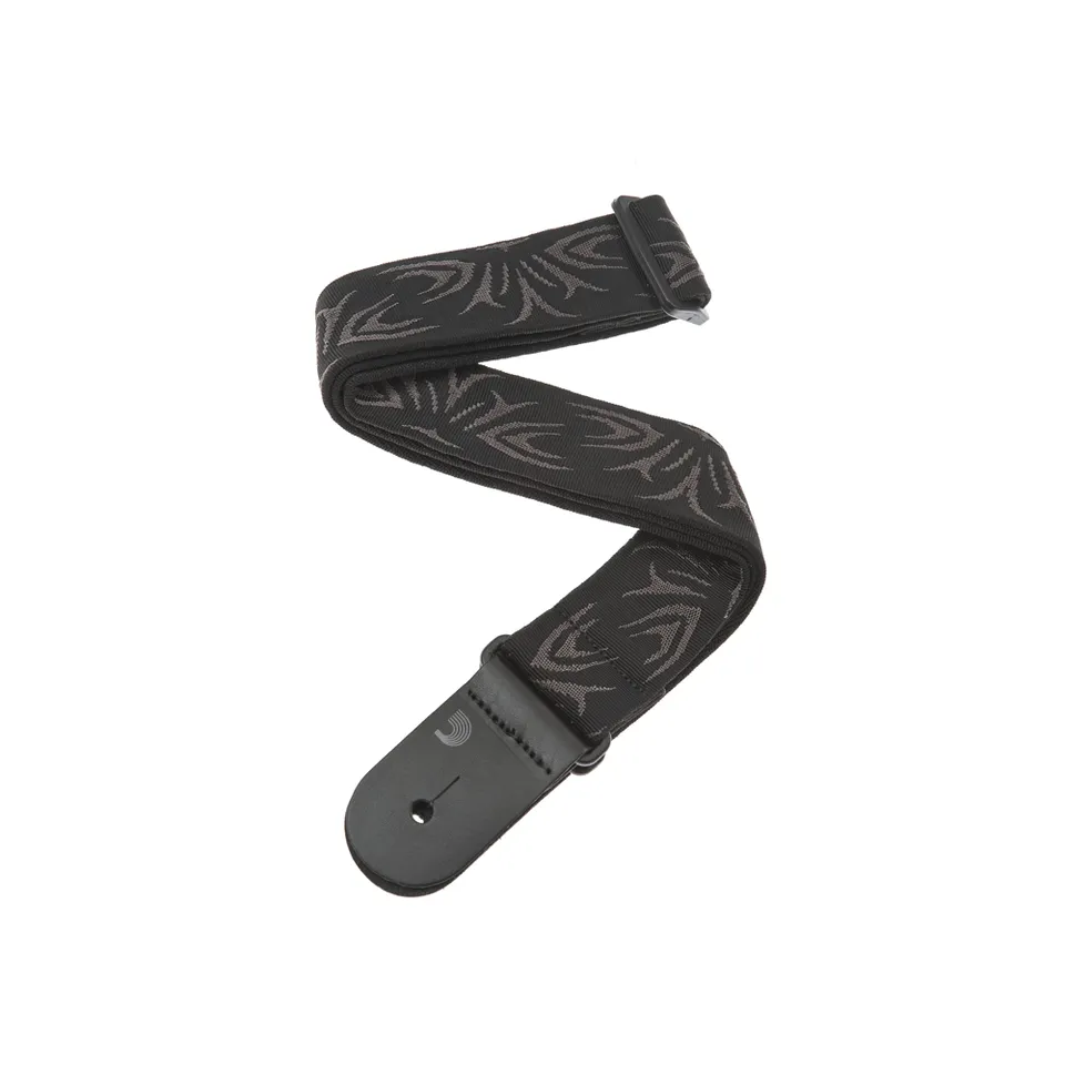 d-addario-woven-gitarrengurt-black-grey-tattoo image 1