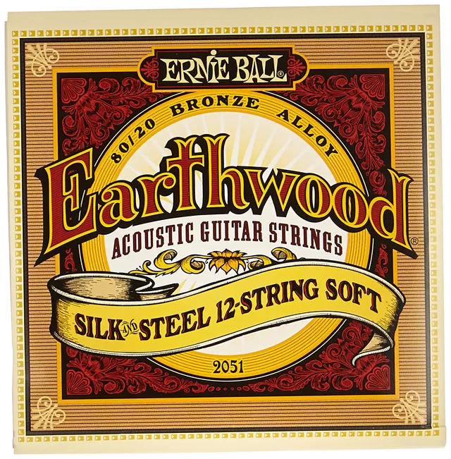 ernie-ball-earthwood-silk-steel-soft-akustik-gitarrensaiten-12-saiter-80-20-bron image 1