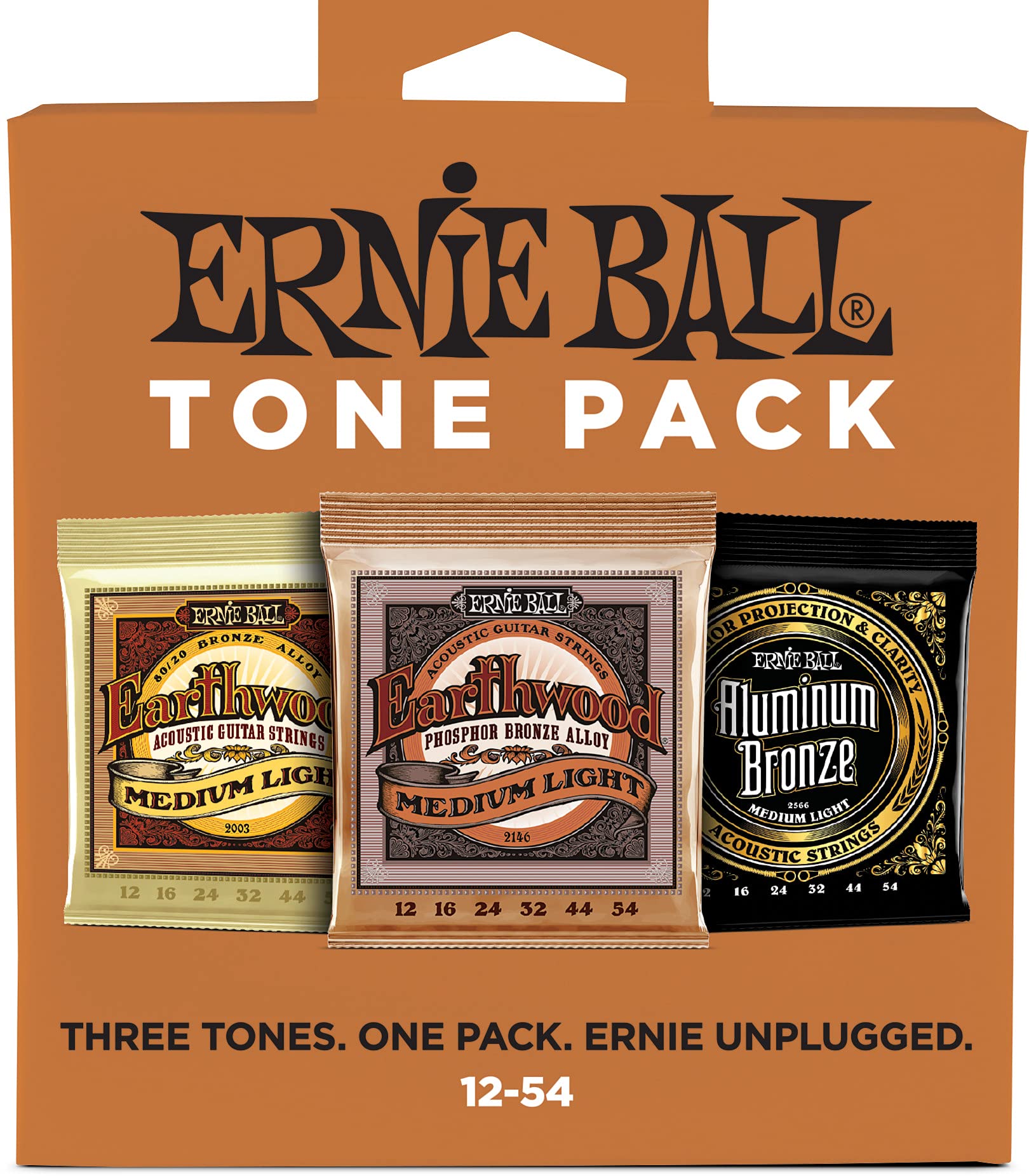 ernie-ball-acoustic-tone-pack-medium-light-12-54-akustik-saiten-set-3er-pack image 1
