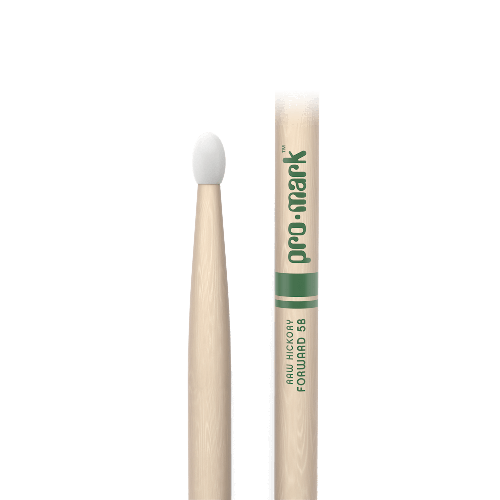 d-addario-promark-classic-forward-5b-raw-hickory-drumsticks-oval-nylon-tip image 2